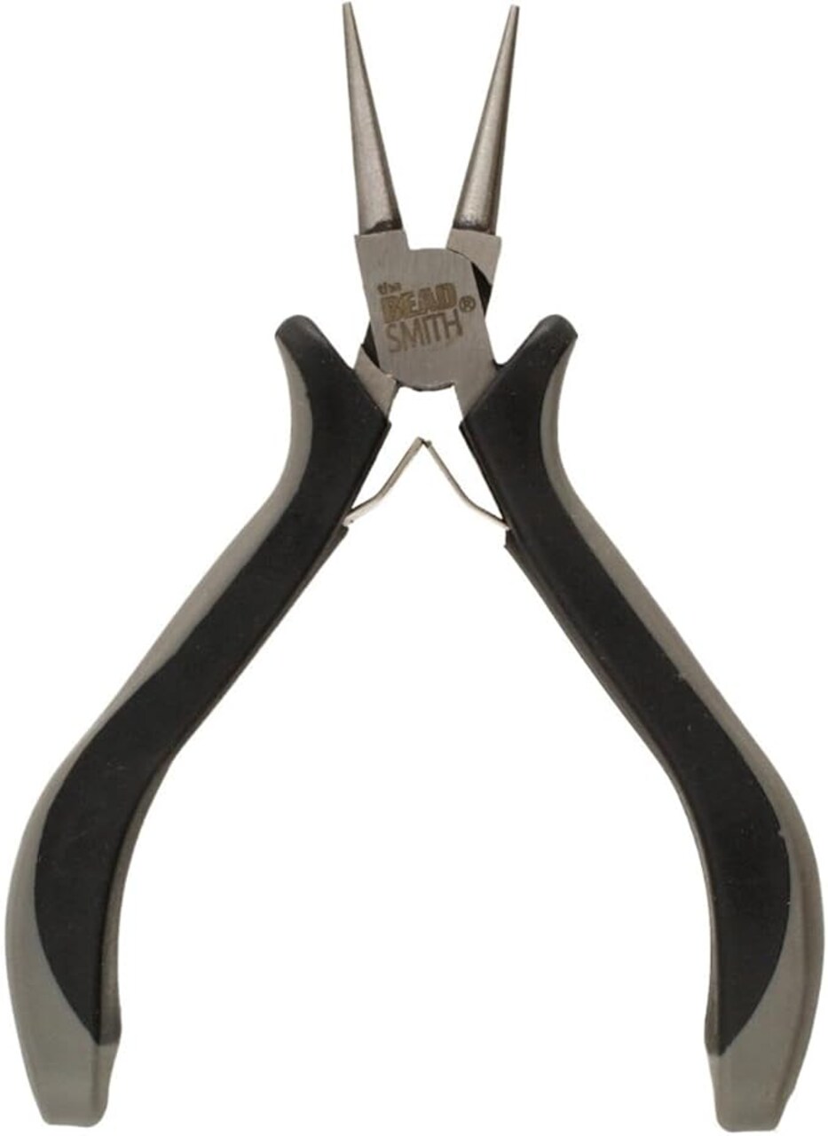 The Beadsmith Chain Nose Pliers with Cutter – Economy Series – 5 inches (127mm) – Comfortable Ergonomic Grip with Double-Leaf Springs and Polished Steel Head – Tool for Jewelry Making